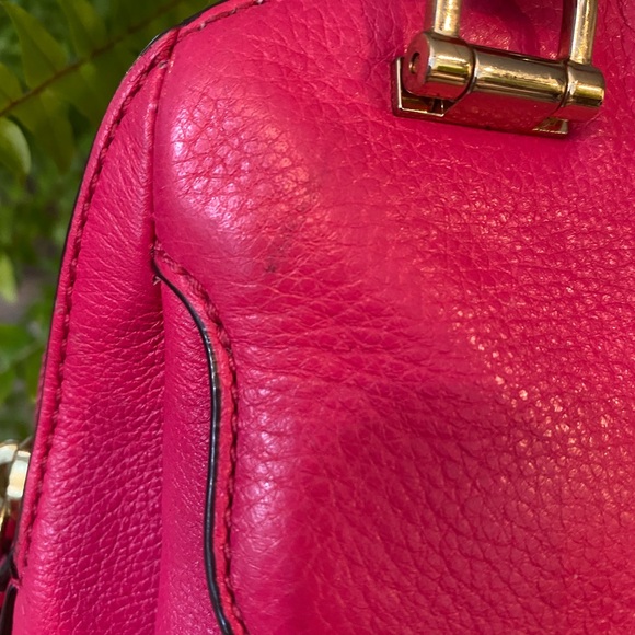 Coach Fuchsia Madison Georgie  Leather Satchel Shoulder Bag - Picture 14 of 16